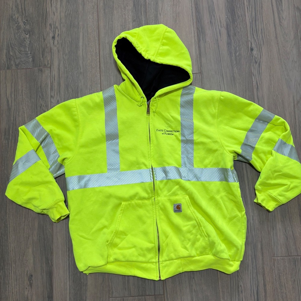 Carhartt high-visibility thermal-lined full-zip hoodie XL